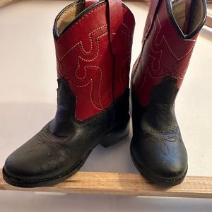 Smokey Mountain Toddler Monterey Brown/Red Western Size 7-T Boots.